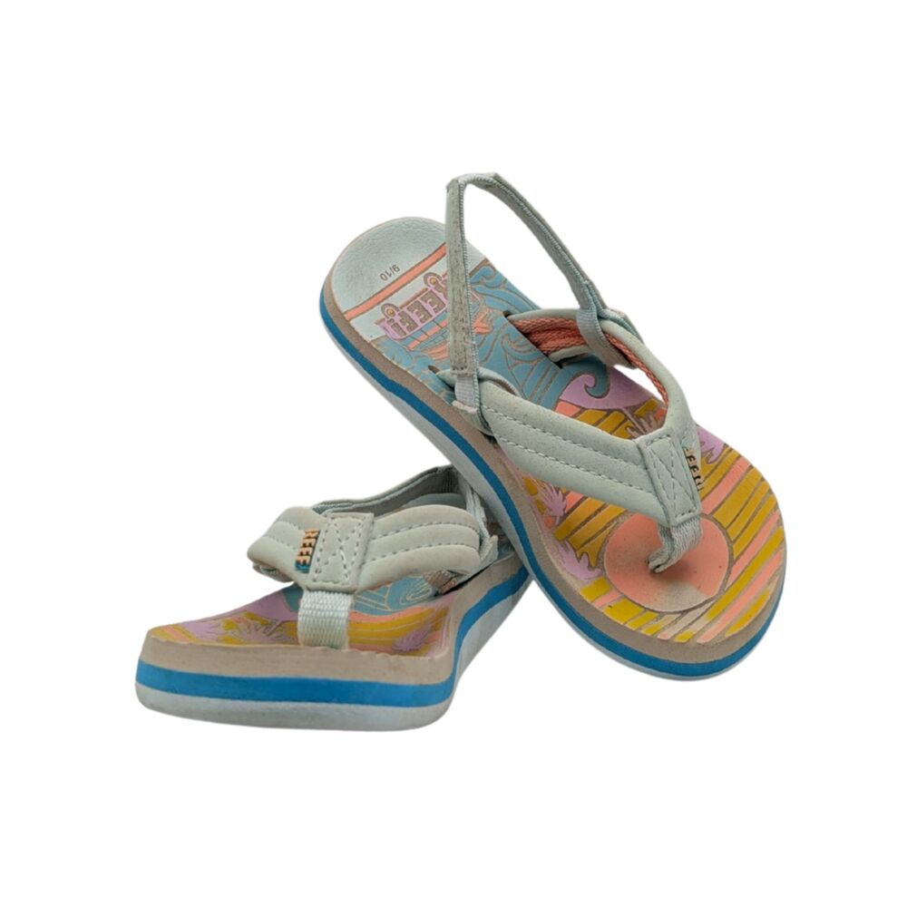 Reef Multi Color Little Ahi Flip Flop Size Toddler 9/10